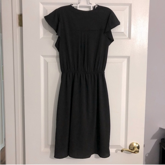 Monteau Ruffle Mini Black Dress - Picture 3 of 6